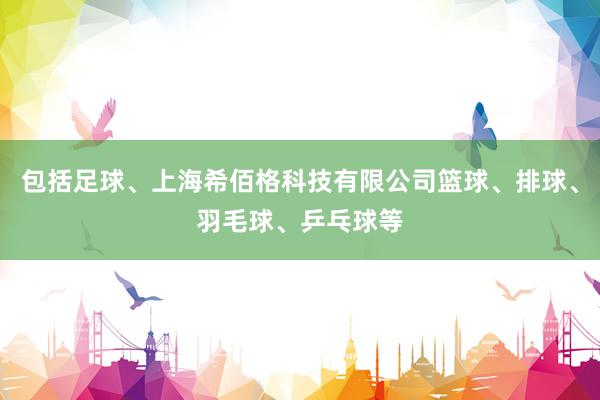 包括足球、上海希佰格科技有限公司篮球、排球、羽毛球、乒乓球等