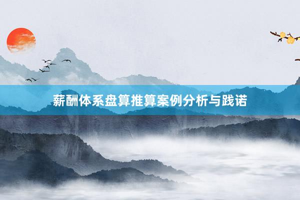 薪酬体系盘算推算案例分析与践诺